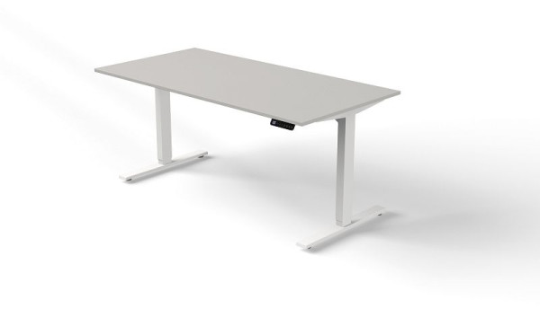 Kerkmann mesa de estar/de pie An. 1600 x Pr. 800 mm, ajustable eléctricamente en altura de 720 a 1200 mm, color: gris claro, 10380911