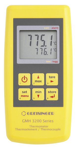 Greisinger GMH 3201 segundo termómetro de precisión tipo K, 474930