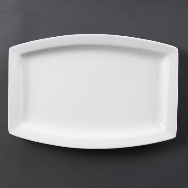 Platos rectangulares de loza blanca OLYMPIA 32 x 21 cm, UE: 6 piezas, C361