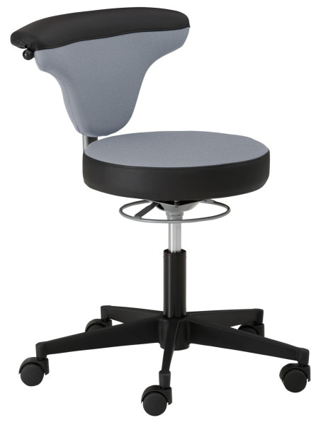 Mayer Sitzmöbel silla giratoria funcional myTORRO SIT, con ruedas de moqueta, gris claro/negro brillante, 1351_754