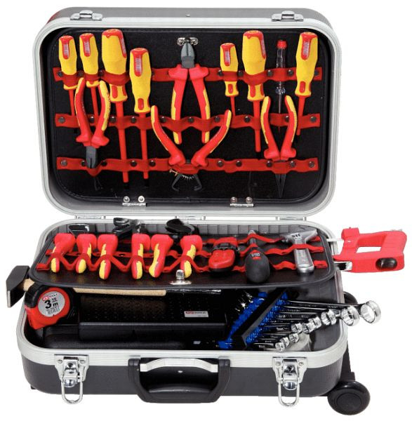 KS Tools Premium Max Maletín de herramientas para electricista, 195 piezas, 117.0195