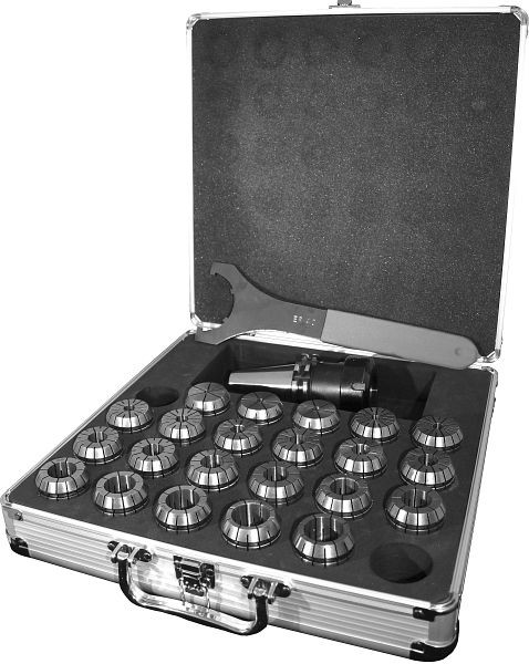 Caja de aluminio MACK con mandril HSK-A 63 y pinzas ER25, SZ-HSK63A-ER25