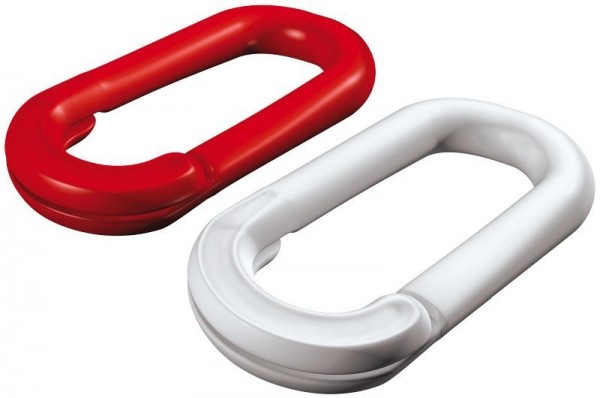 Dörner + Helmer PE-Kunststoff-Notglied (SB-Box), rot, weiß für 8 - 10 mm Kette, VE: 6 Stück, 4810264