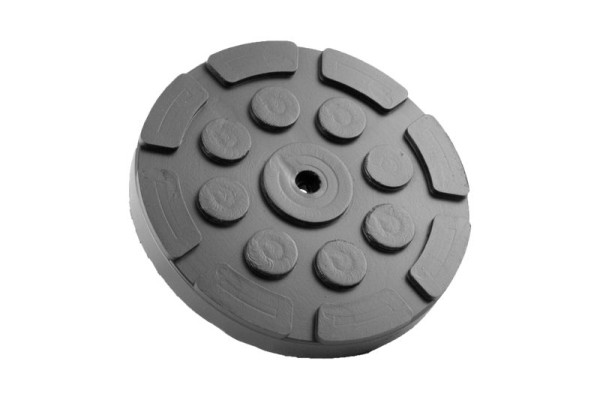 Almohadilla de goma para casquillos adecuada para Herrmann, H: 17 mm, D130 mm con inserto de acero, 100549
