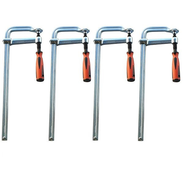 Abrazadera de tornillo de acero profesional VaGo-Tools Abrazaderas de abrazadera de mesa de 200 x 120 mm, PU: 4 piezas, 260-200x4_pv