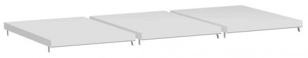 geramöbel 3 estantes para estantería con soporte de estante, gris claro, N-381711-L